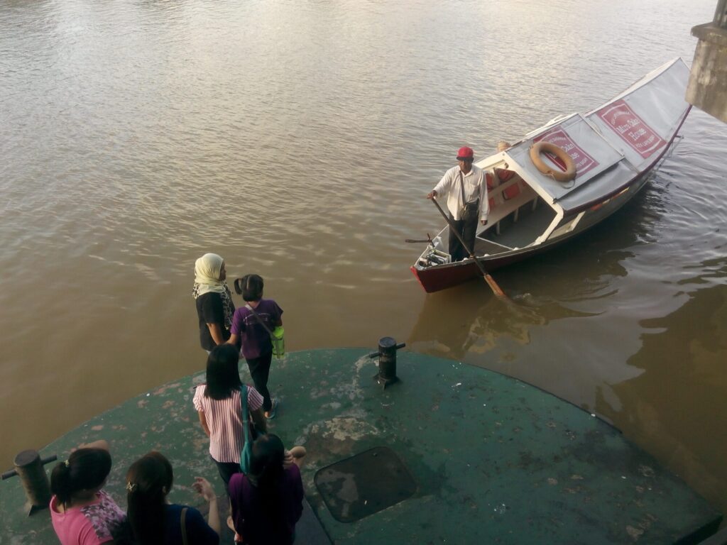 Kuching River boat Borneo